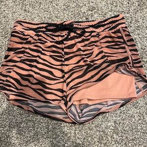 Forever 21 pink mesh zebra print shorts